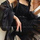 Aconiconi Elegant Black Retro Sleeveless lbd lace Dinner Dress- Quiet Night Orchid