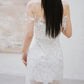 DOLLY Luxury White Fluffy Feather transparent Sequin Birthday bridal Dress-SONIA