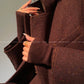 Aconiconi Girl Full wool French long sleeve Blazer pleated skirt - Maillard