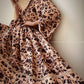 Aconiconi| French print high-end balloon sleeve top dress - Lin Yingyu