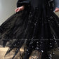 Aconiconi Luxury Black/Beige Long Sleeve Long bridal Sequin Dress- Moonlight Celebrity