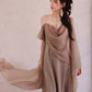 DOLLY High End Lazy Style Sleeveless Draped Collar Long Resort Dress-DEHLI