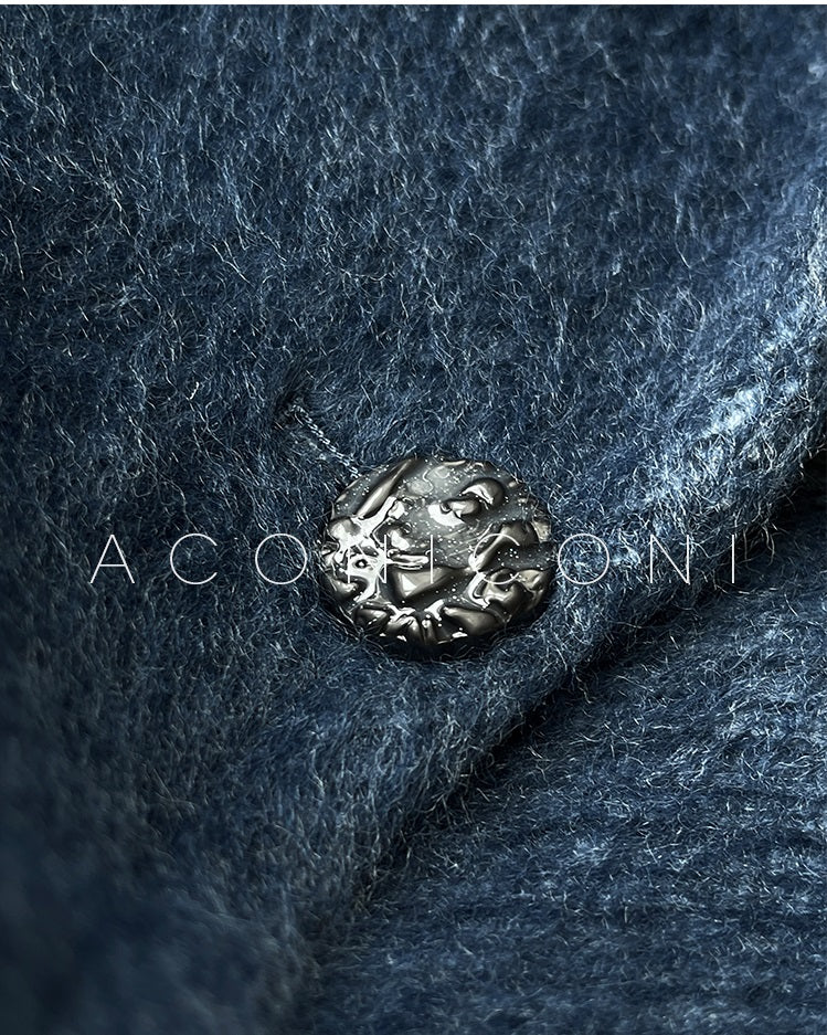 Aconiconi｜Galan Sumu long-haired high-grade woolen long coat- Kalanchoe