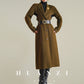 Huanzi high-end waist sheep wool double-sided autumn winter coat - fiee