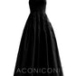 Aconiconi Elegant Black French Sleeveless High Waist Tutu Dinner Dress- Baileys