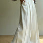 Aconiconi Eleant White Waist Loose Long Straight Suit Dinner Pants- Cloud Steps