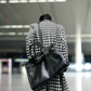 Black Platinum birkin inspired croc pattern overnight weekend tote high street travel weekender bag