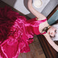 DOLLY High End Rose Square Collar Sleeveless Handmade Flower Long Dinner Dress-RITA