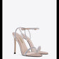 Rhinestone open-toe sexy stiletto high heel sandals - Sanki