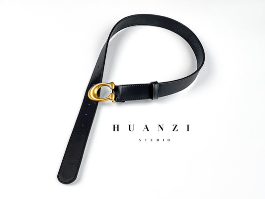 HUANZI Haute Couture All-match Boutique Belt -Bronze C