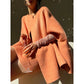 Aconiconi  autumn winter Twilight wool double-sided cape coat French shawl skirt -  Sea Night