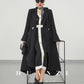 Huanzi custom double-sided cashmere coat women's black woolen coat fishtail slim fit and thin- Baty