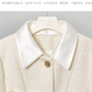 Huanzi new detachable acetate leader wool tweed small fragrance wind coat dress- Ray