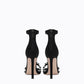 Black and white stripe stiletto open toe high heels sandals - Haim