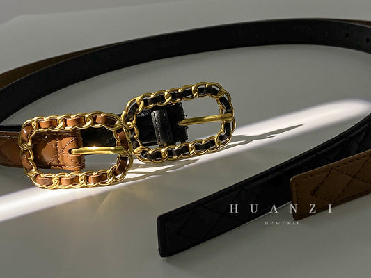 HUANZI Haute Couture All-match Boutique Belt -Lingge