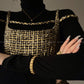 Aconiconi｜Short Skater Tweed dress- Hemerocallis
