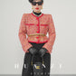 Huanzi custom 2022 autumn and winter new high-definition handmade red tweed temperament lady style small fragrant wind jacket female
