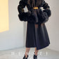 Huanzi custom craft winter fur one-piece wool lamb collar leather jacket - Sioed