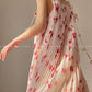 Aconiconi｜Flower heavy pleated French romantic vacation style loose sling midi dress - chimes