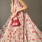 Aconiconi｜Flower heavy pleated French romantic vacation style loose sling midi dress - chimes