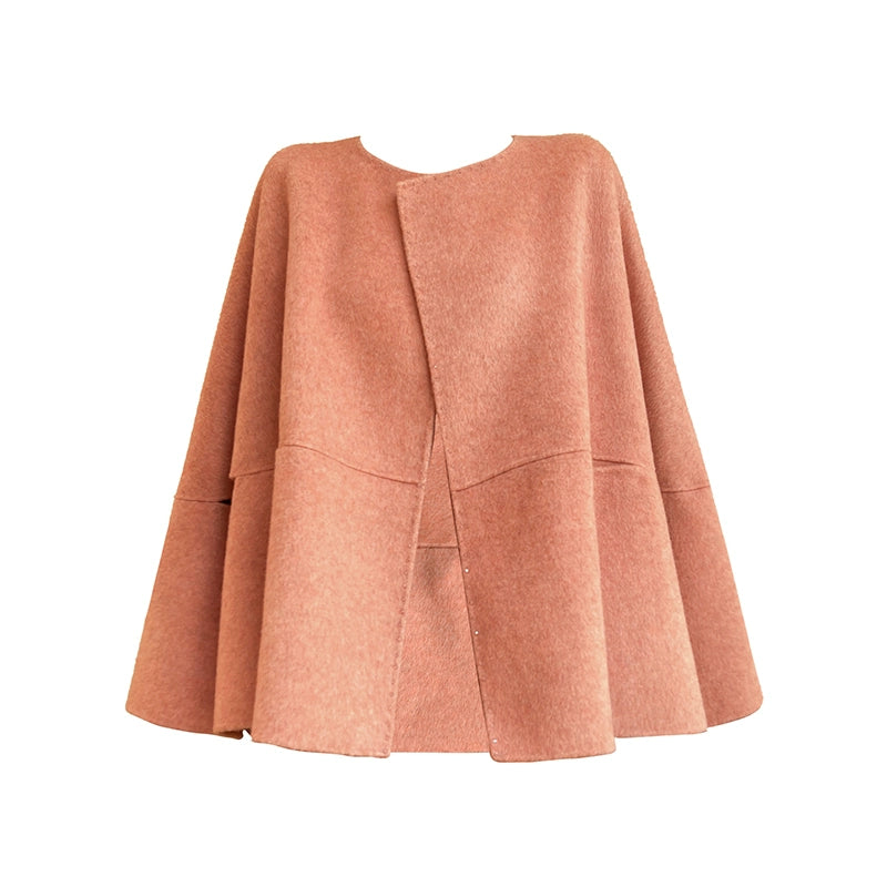 Aconiconi  autumn winter Twilight wool double-sided cape coat French shawl skirt -  Sea Night