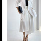 Huanzi custom high-end designer Japanese silky tri-acetic acid regular high waist minimalist skirt - Tuabo