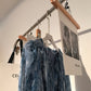 Aconiconi｜French  elegant blue print spring summer dress - hiju