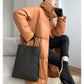 PU Leather long plus down jacket coat - Kabara Orange Sunset