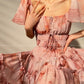 Aconiconi｜Fireworks French Print High end Design flowy floral Dress - Atami