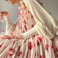 Aconiconi｜Flower heavy pleated French romantic vacation style loose sling midi dress - chimes