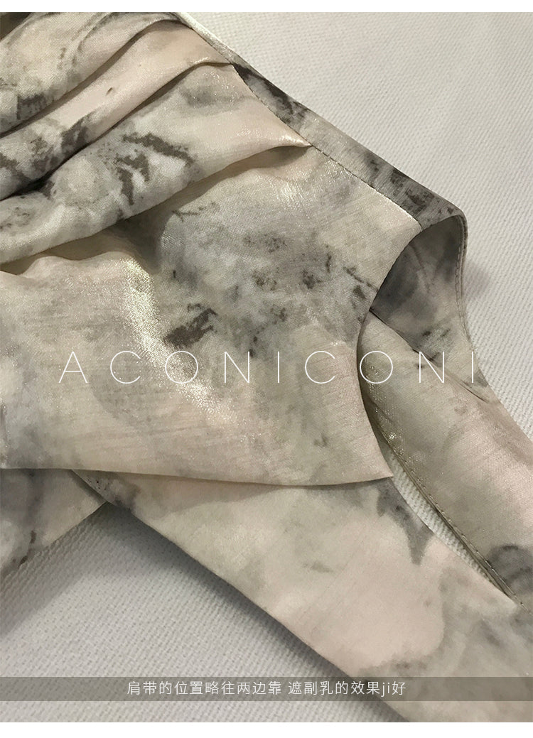 Aconiconi｜French Print Goddess Sleeveless Long Dress - Garden of Thorns