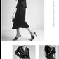 Huanzi custom high-end designer Japanese silky tri-acetic acid regular high waist minimalist skirt - Tuabo
