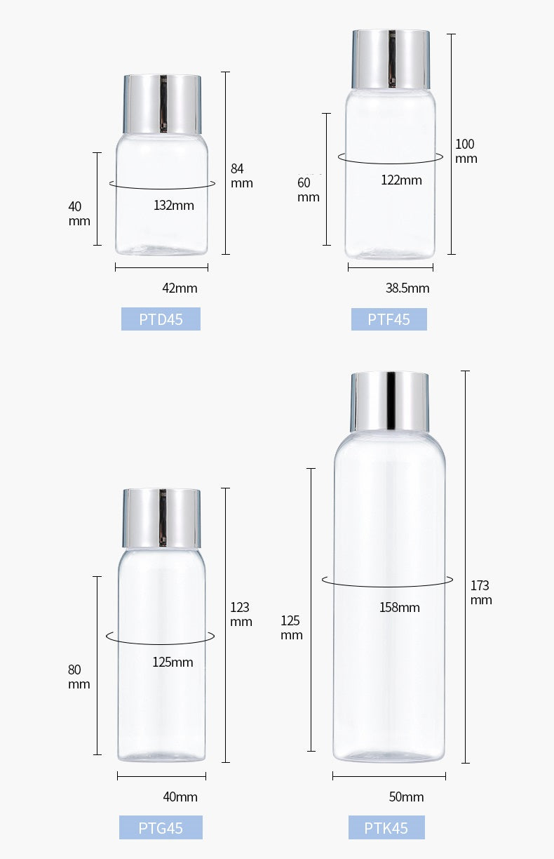 50-250ml transparent toner PET bottle toner plastic empty Cosmetic bottle  - 45