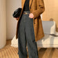 WANXO yellow plaid coat new high-end mid-length suit woolen coat- Kisa