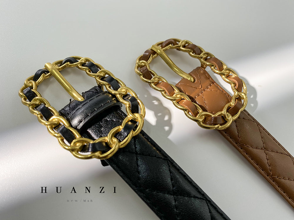 HUANZI Haute Couture All-match Boutique Belt -Lingge