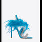 Peacock blue open toe sexy feather high heel stiletto sandals - Stila			 							        							Membership vouchers over 400-50