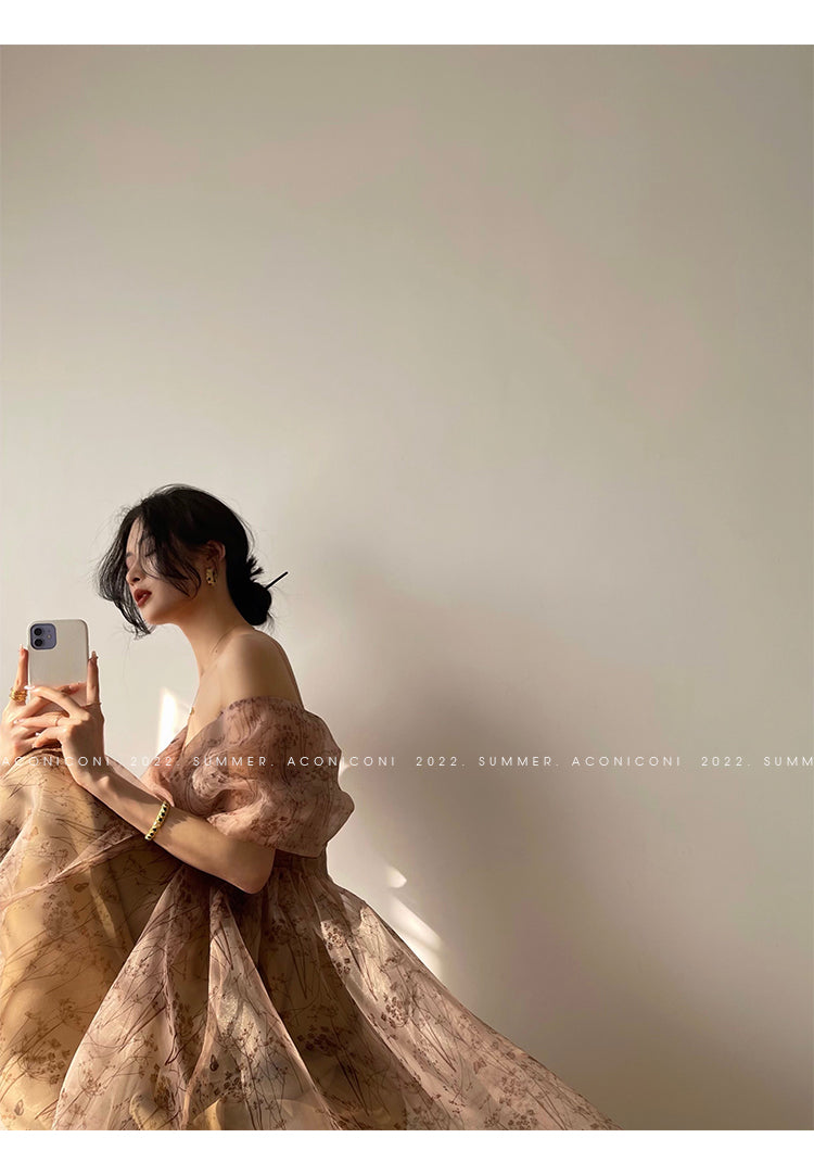 Aconiconi｜ whispers high-end French suspender fairy dress - Tsubakiyama