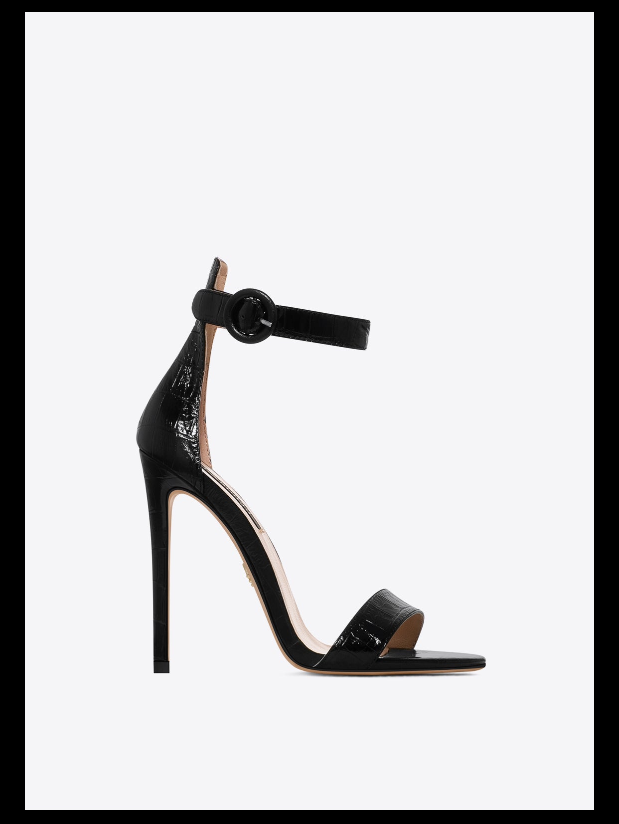 Open-toed high-heeled sexy black stiletto sandals - Nihie