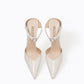 New off-white wedding slippers patent leatherheel pointed slipper pumps - Ella