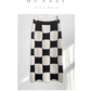 Huanzi classic black and white checkerboard high waist slim knitted fishtail skirt for women- Tiloa