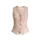 Aconiconi| Tweed, high-end vest, shirt,, high-waisted skirt - Anabelle