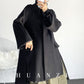 Retro cape loose woolen coat - Milia