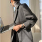 WANXO yellow plaid coat new high-end mid-length suit woolen coat- Kisa