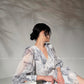 Aconiconi Advanced fixed -dye ink dress French tea break V -neck dress - Yinyu