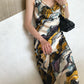 Aconiconi｜Heavyweight 19 mmi mulberry silk midi summer dress - Marble