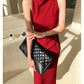 New spring and summer light luxury one-shoulder high-end slit dress- Tiomo red