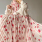 Aconiconi｜Flower heavy pleated French romantic vacation style loose sling midi dress - chimes