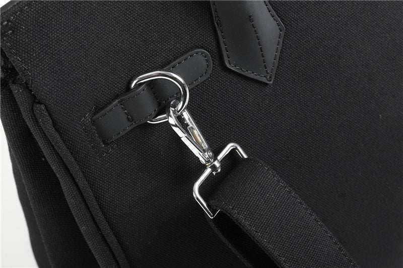 Retro birkin inspired handmade Nubuck Leather cover black canvas tote leather buckle men/women's weekender travel overnight weekend handbag